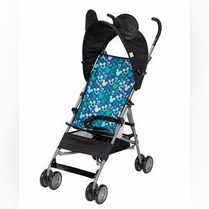 Disney Blue and Black Stroller with Mickey Mouse Design